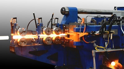 Stretch forming involves stretching materials like steel and aluminum beyond their yield point over shaped dies.