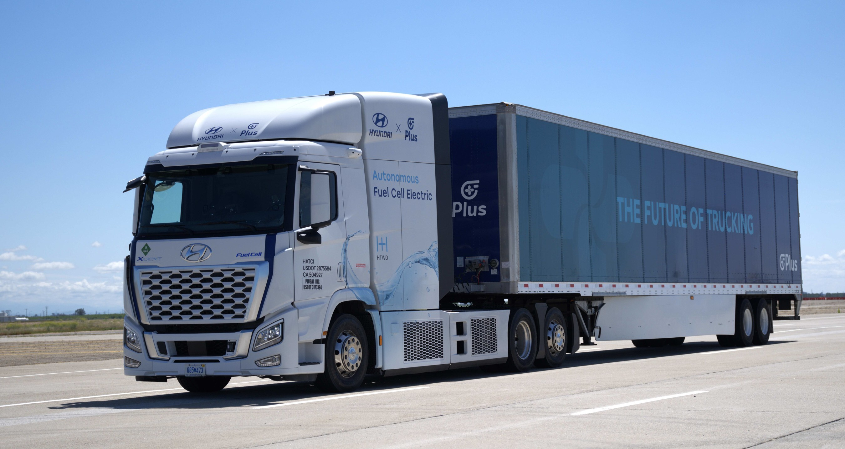 Hyundai Motor and Plus Unveil Concept for Autonomous Hydrogen Freight Ecosystem.