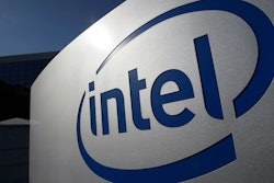 The Intel logo is displayed on the exterior of Intel headquarters in Santa Clara, Calif., Jan. 12, 2011.
