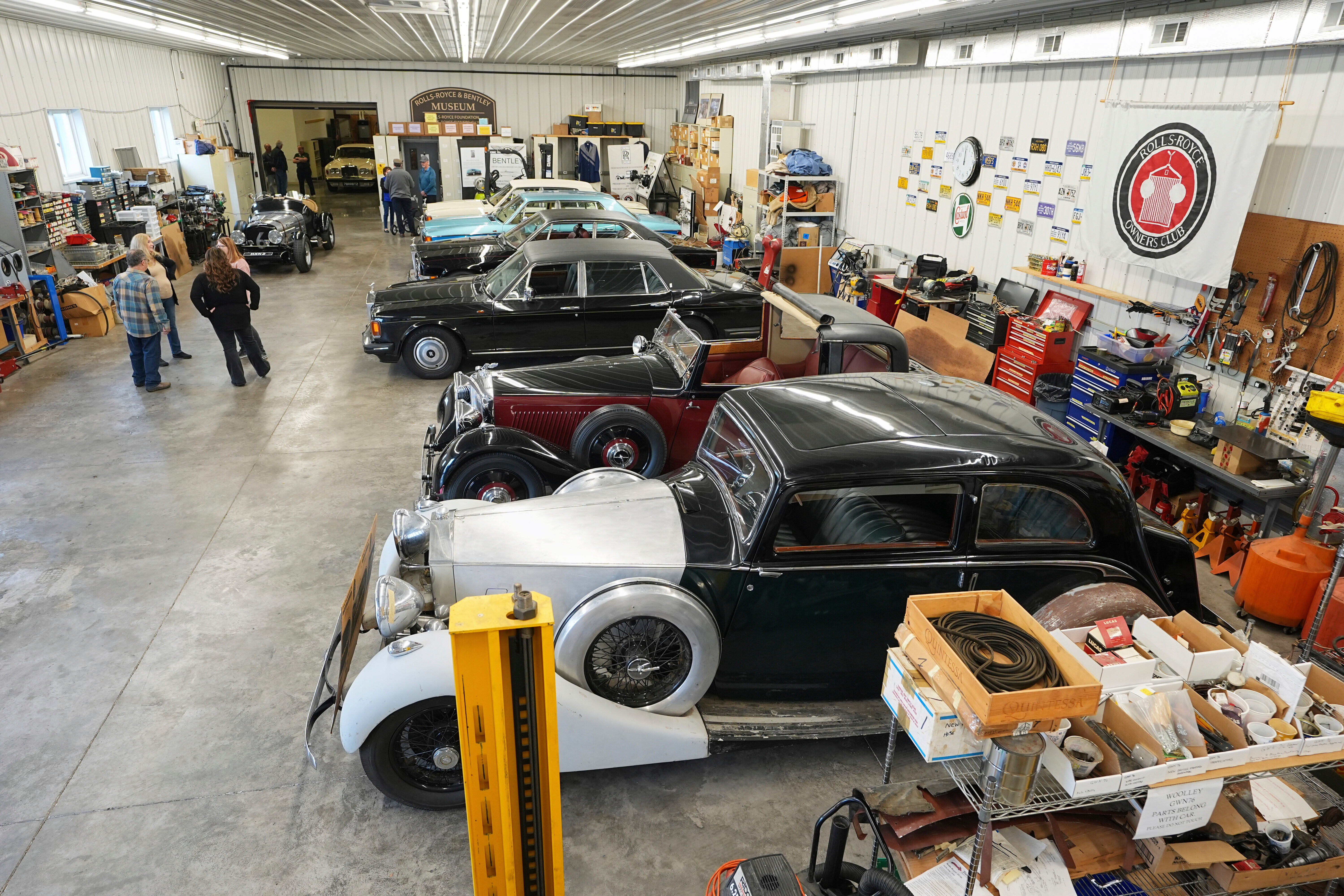 Volunteers gather at The Rolls-Royce Foundation in Mechanicsburg, Pa., Saturday, April 5, 2025.