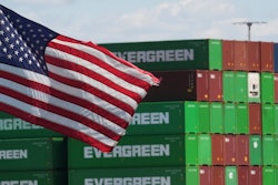 Containers are stacked at the Port of Los Angeles ,Wednesday, April 2, 2025, in Los Angeles.
