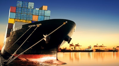 Container Ship At Port And Cargo Plane 000071988275 Large