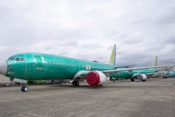 Boeing 737 MAX airliners are pictured at the company's factory on Thursday, Sept. 12, 2024, in Renton, Wash.