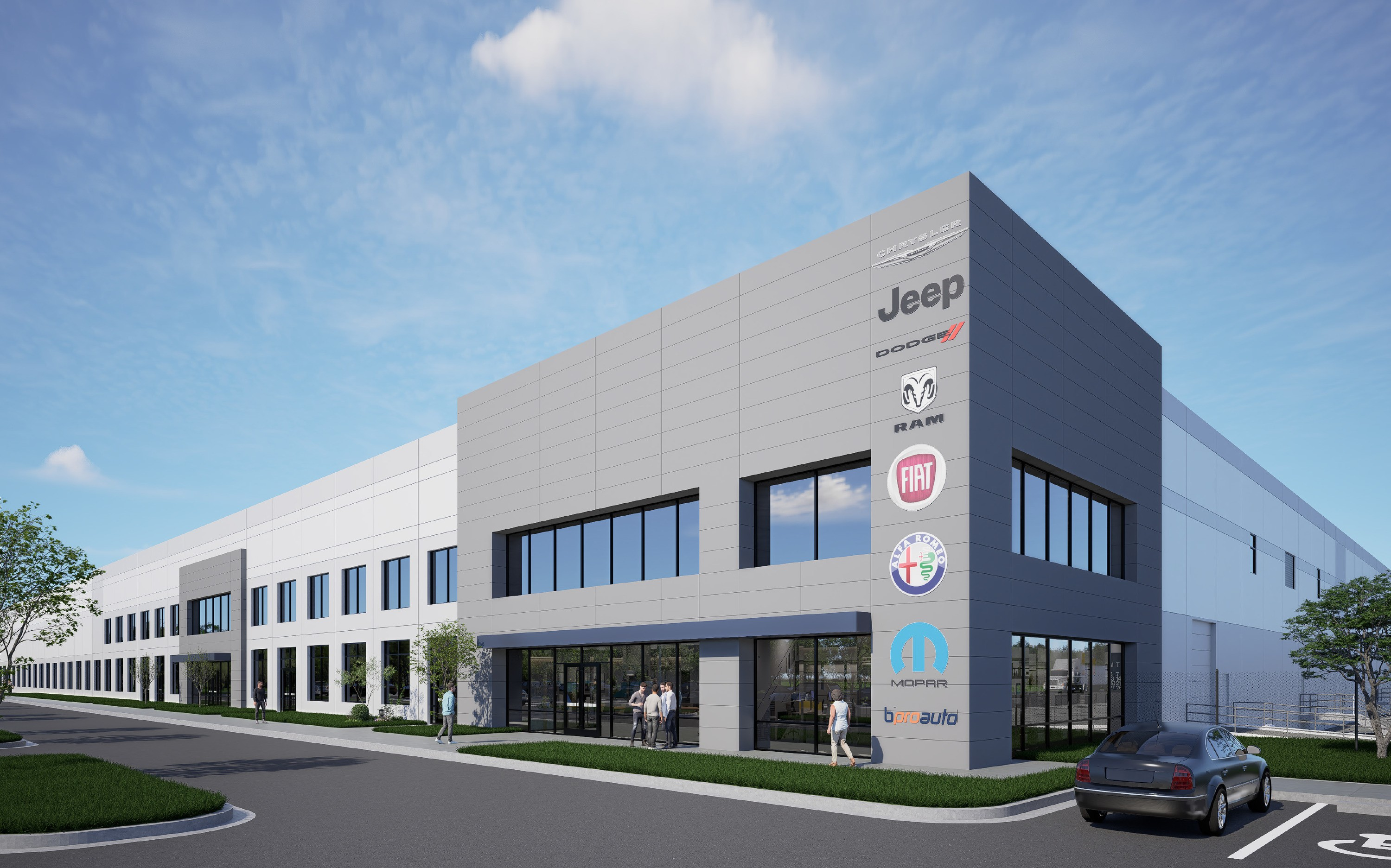 Stellantis' Detroit Megahub mockup.