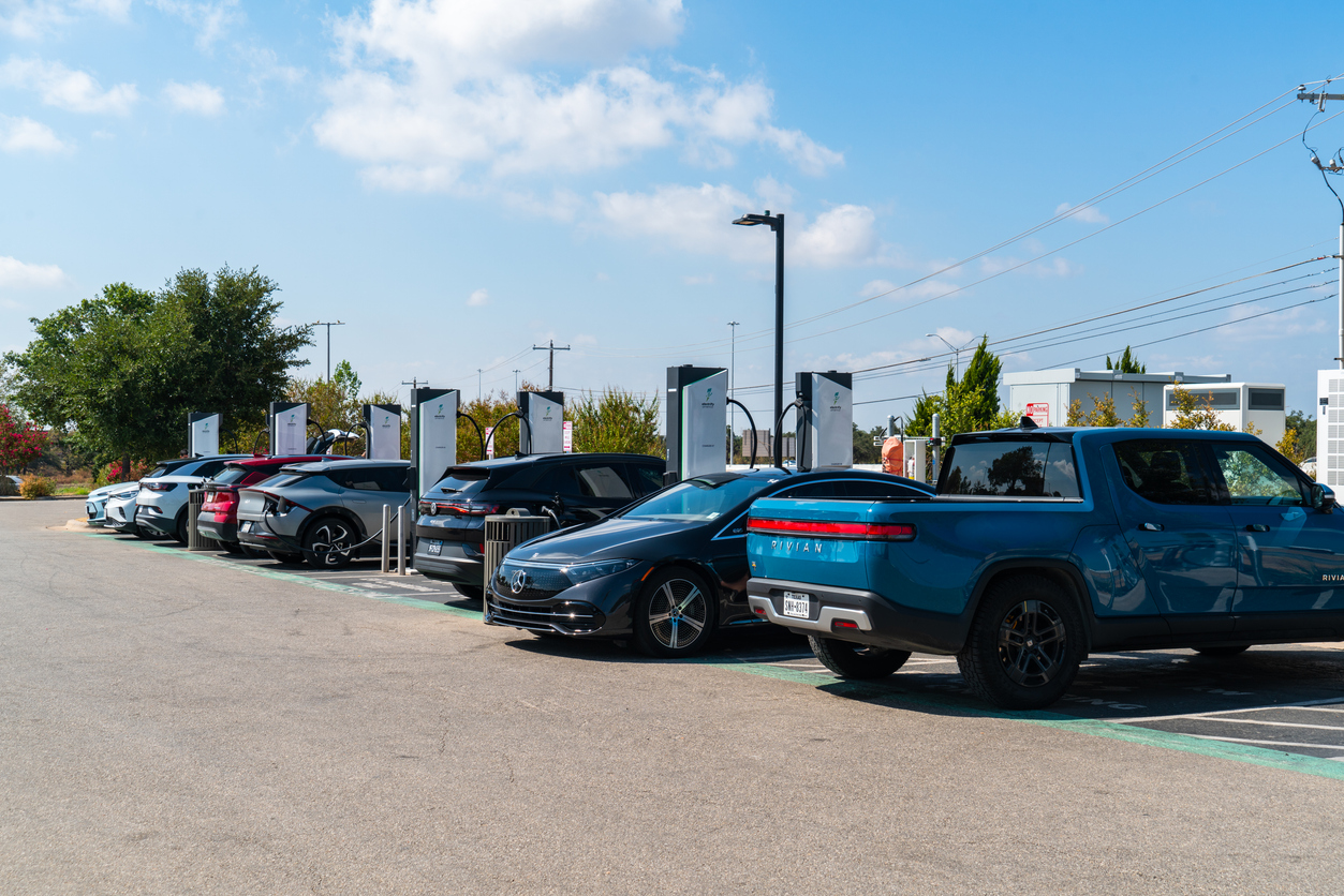 An Electrify America Charging Station in Austin, Texas in September 2023.