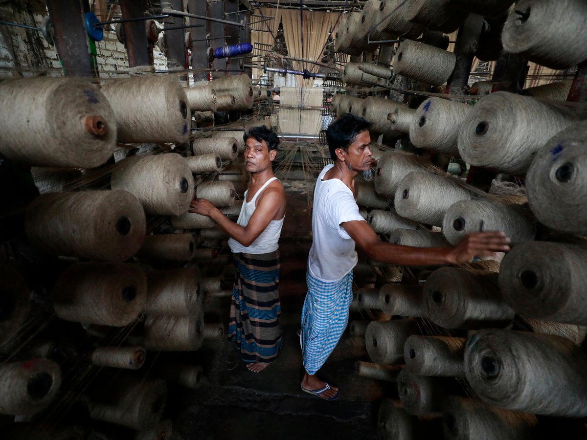 Workers working in a factory.