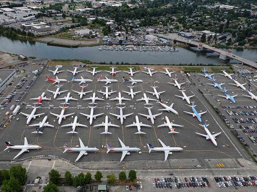 Boeing Co. 737 Max planes. Photo: Bloomberg.