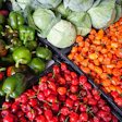 Assorted vegetables in a store display. Photo: Mark Stebnicki/ Pexels.