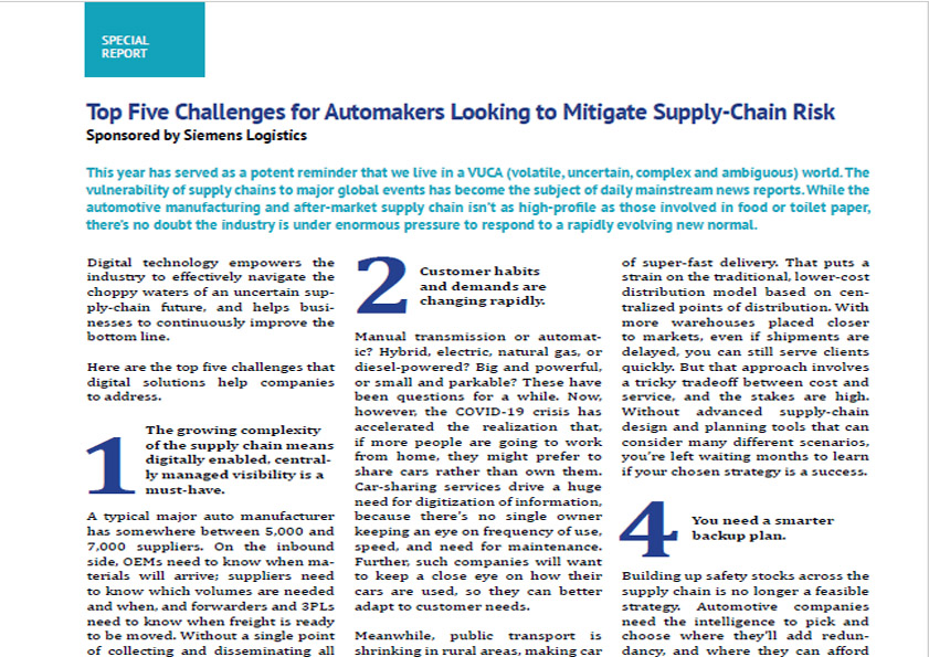 Siemens Top Five Challenges