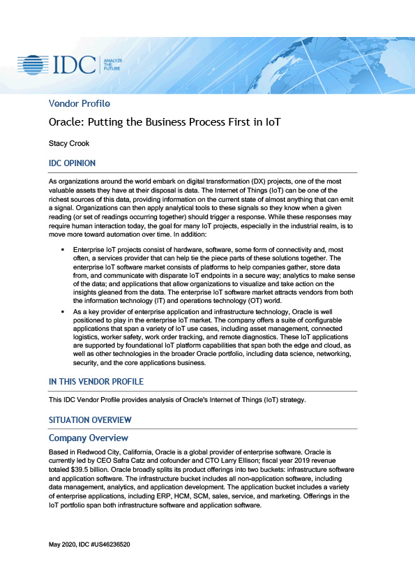 Oracle Putting The Business