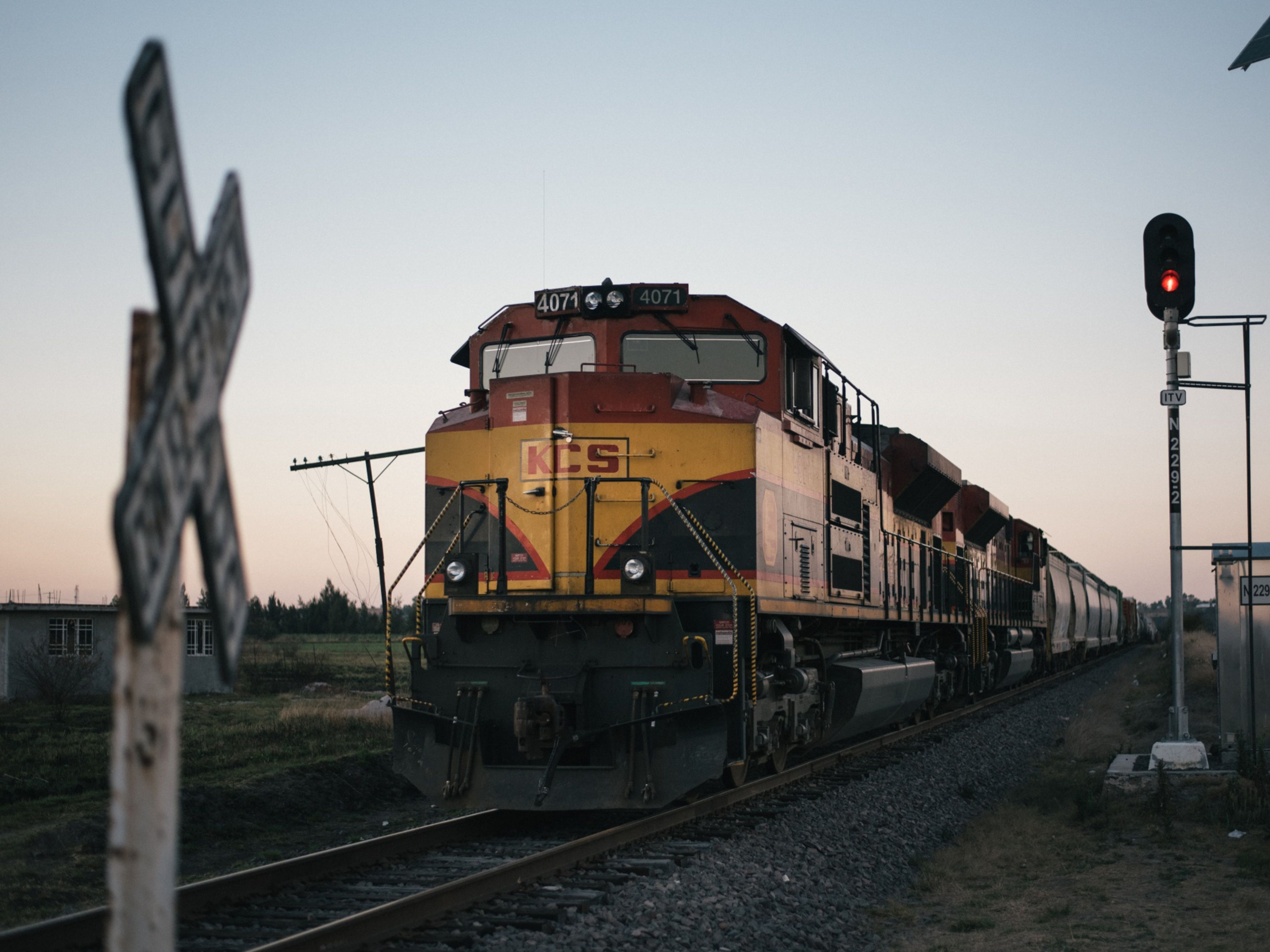 A Kansas City Southern freight train. Photo: Bloomberg.