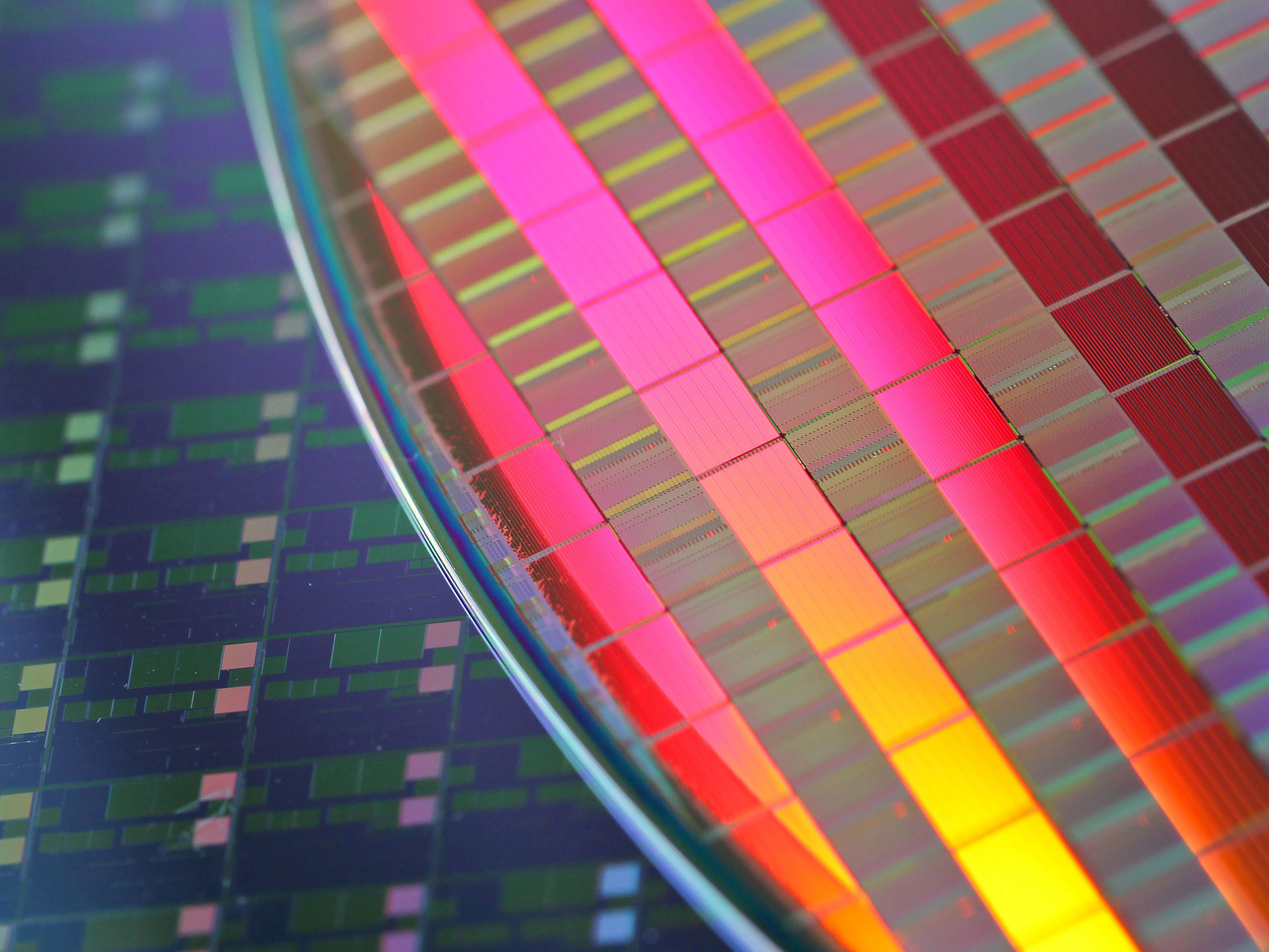 Silicon wafers made by Taiwan Semiconductor Manufacturing Co. (TSMC). Photo: Bloomberg.