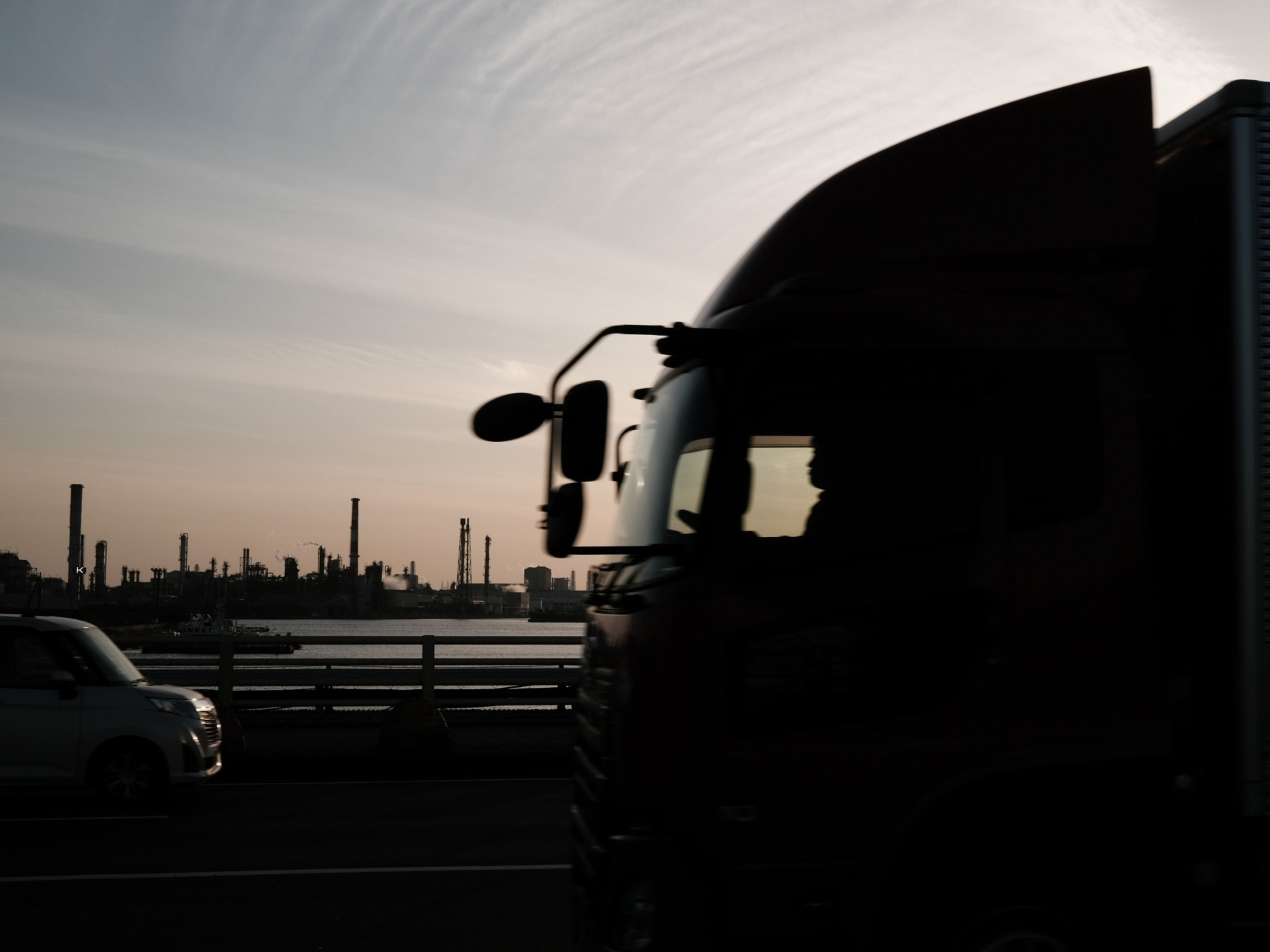 A heavy goods vehicle drives down a highway. Photo: Bloomberg.
