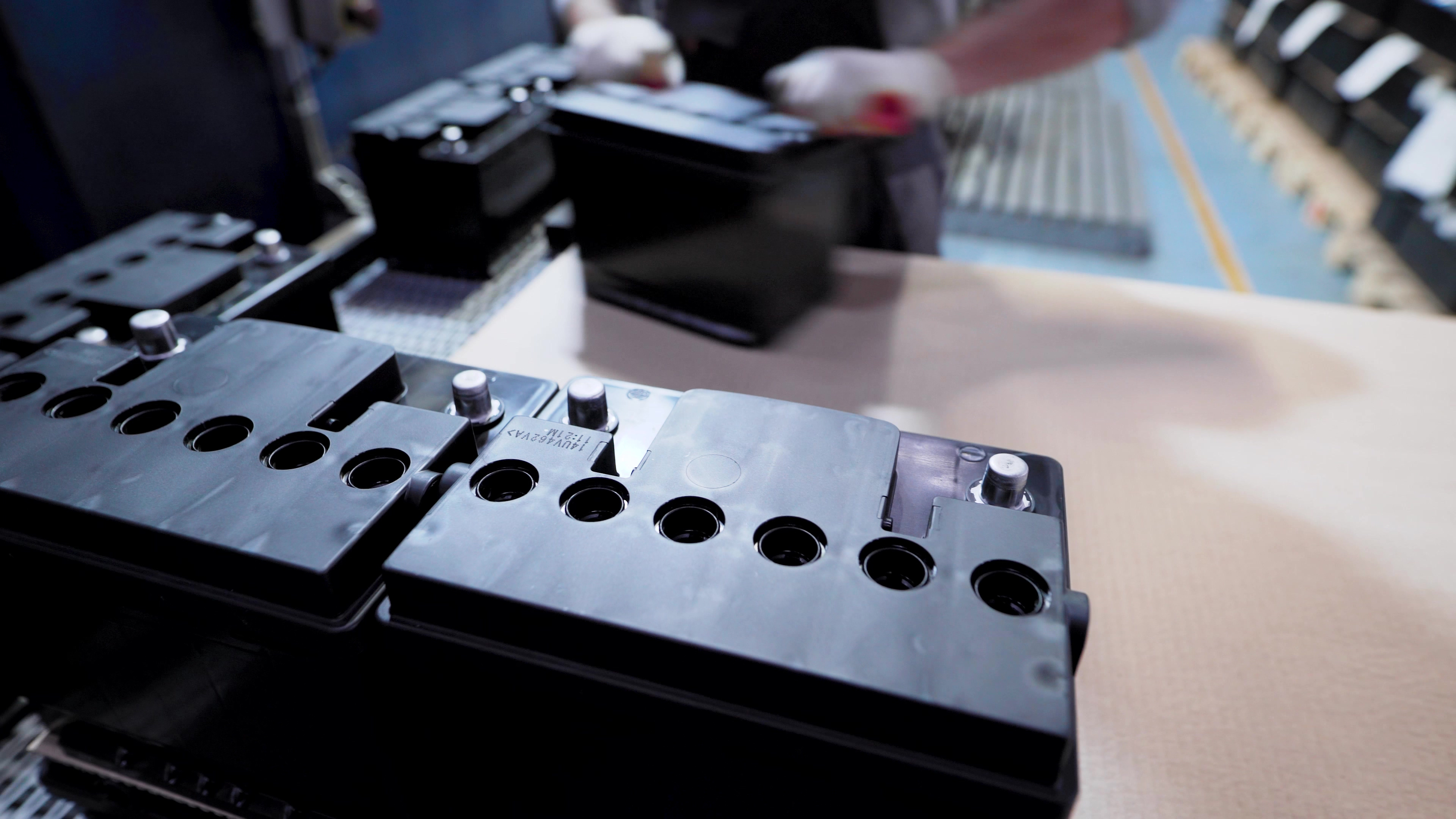 A car battery assembly line. Photo: Getty Images.