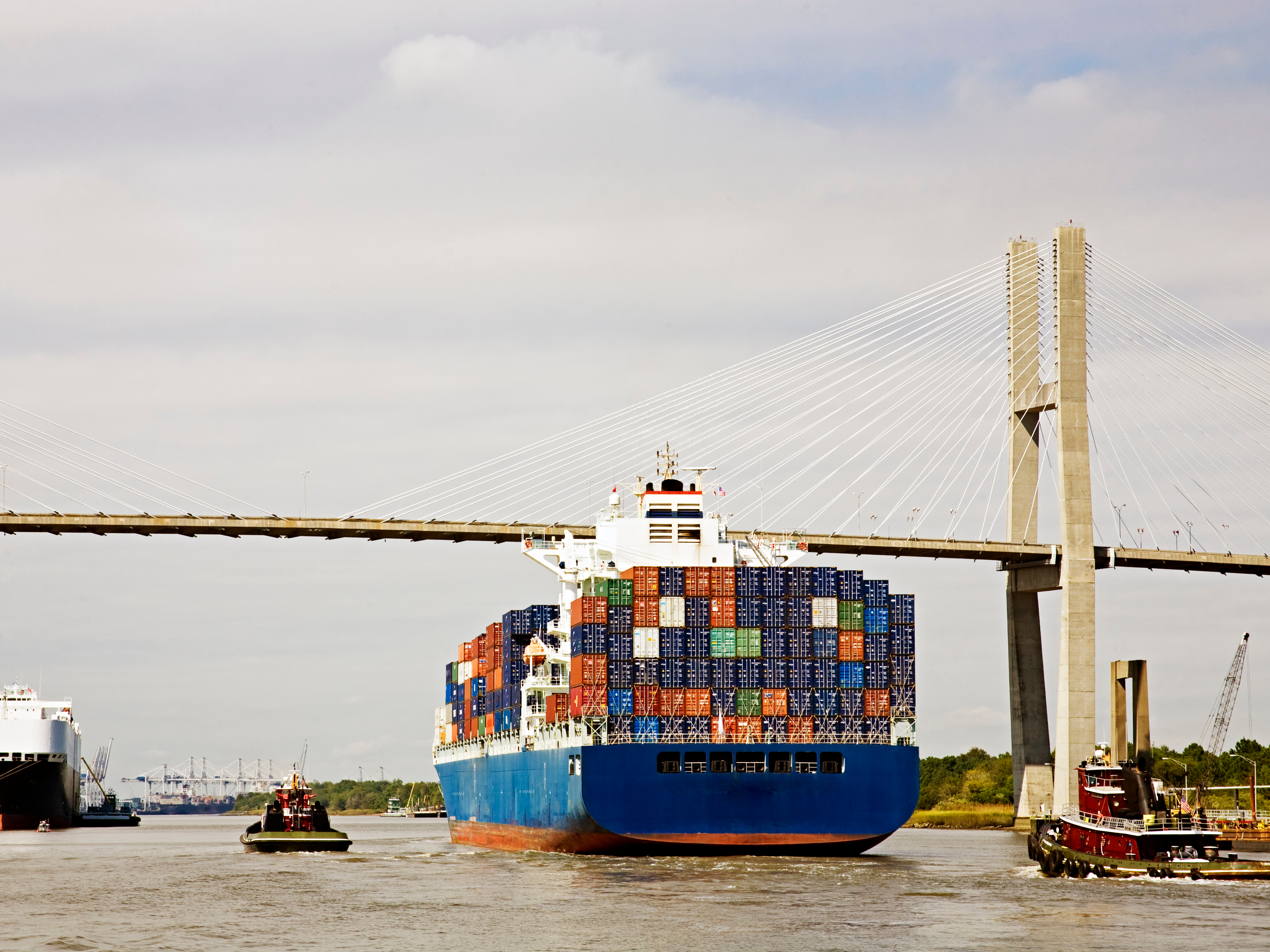 A container ship approaches Georgia’s Port of Savannah. Photo: Getty Images.