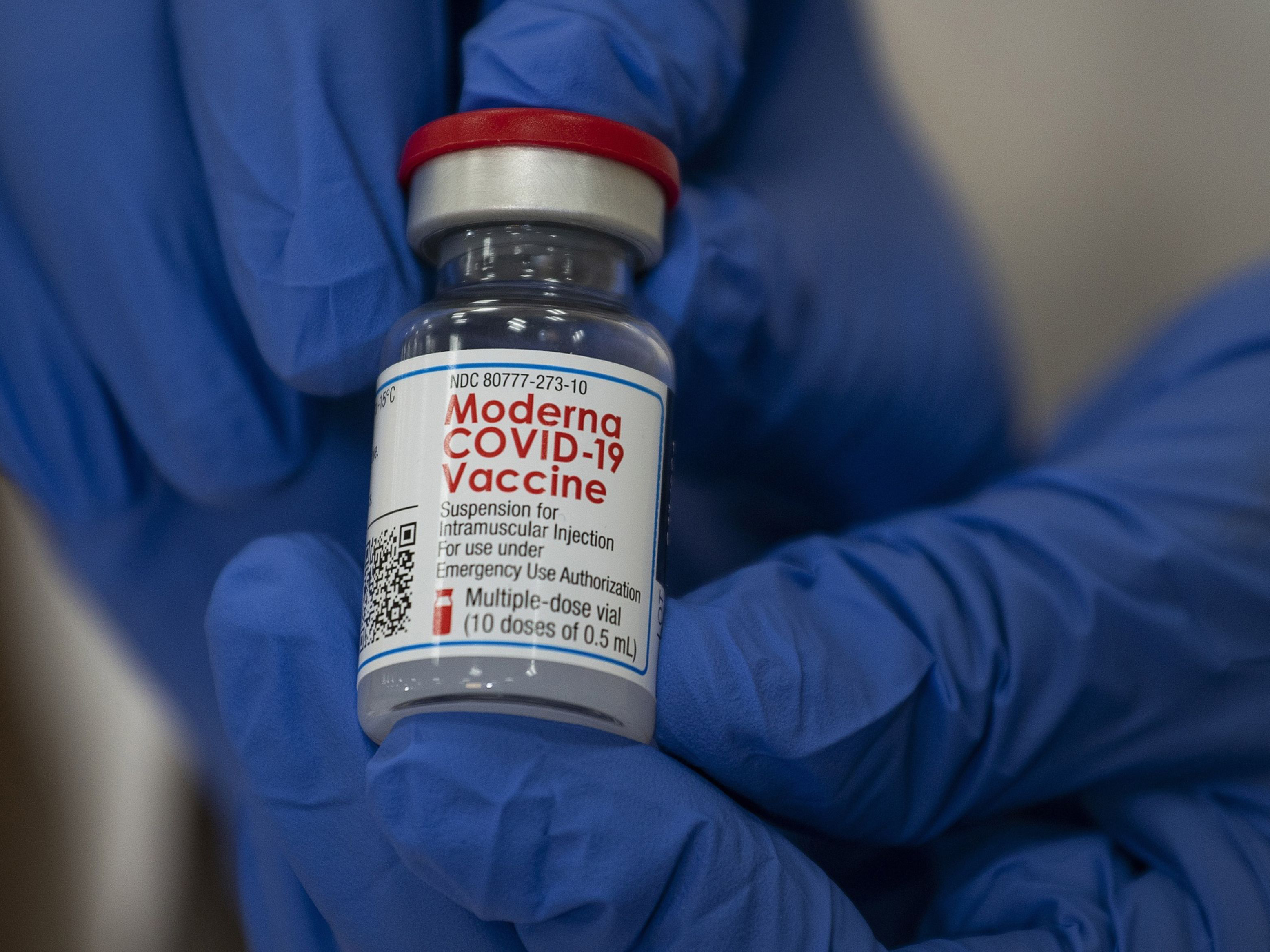 A vial of Moderna Inc.'s COVID-19 vaccine. Photo: Bloomberg.