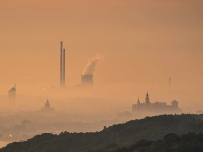 Smog is seen on the horizon. Photo: Shutterstock.