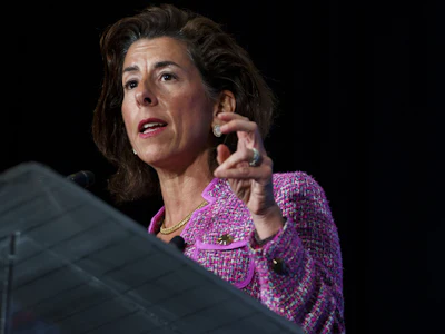 Gina Raimondo, U.S. commerce secretary, speaks during an event in Washington, D.C. Photo: Bloomberg.