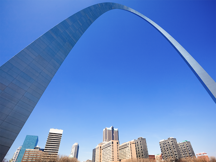 The Gateway Arch in St. Louis, Missouri. Photo: Getty Images.