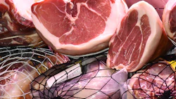 Ham and smoked meat sit in a cooler. Photo: Pixabay.