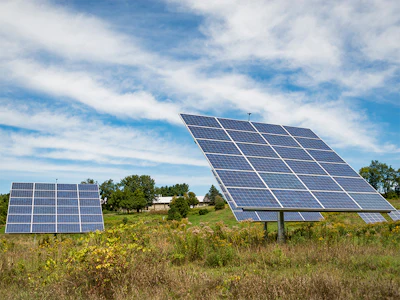 A U.S. solar panel farm. Photo: Getty.