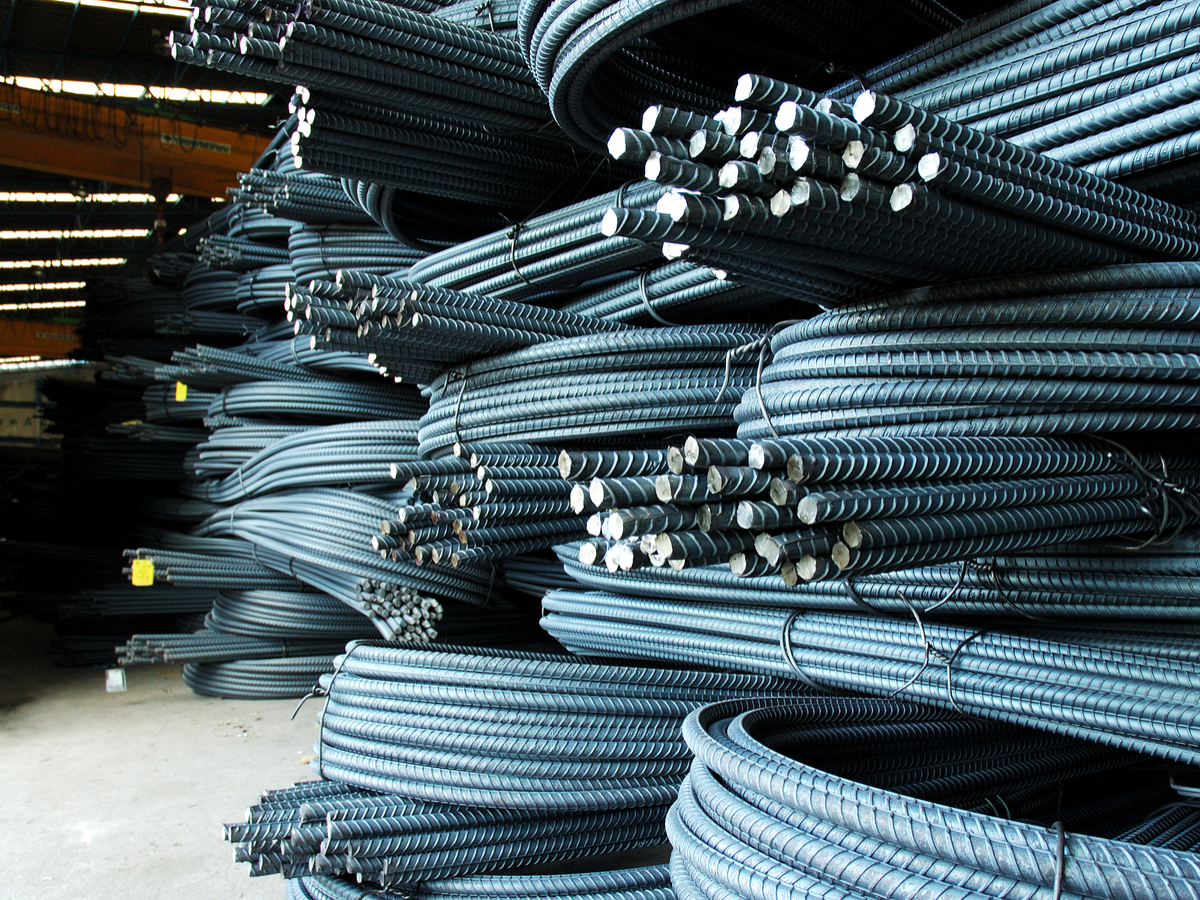 Coils and bundles of steel reinforcing bar. Photo: Shutterstock.