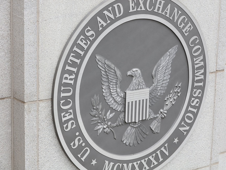The U.S. Securities and Exchange Commission seal on its headquarters in Washington, D.C. Photo: SEC flickr.