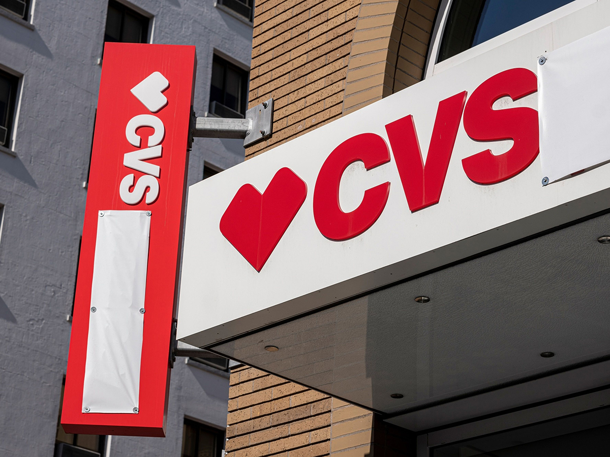Signage outside a CVS pharmacy store in San Francisco, California. Photo: Bloomberg.