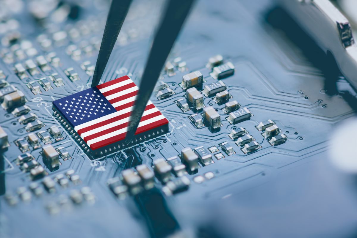 Chips Act Microprocessor Chip Us Manufacturing I Stock 1415178940