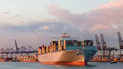 Felixstowe With Cosco Ship