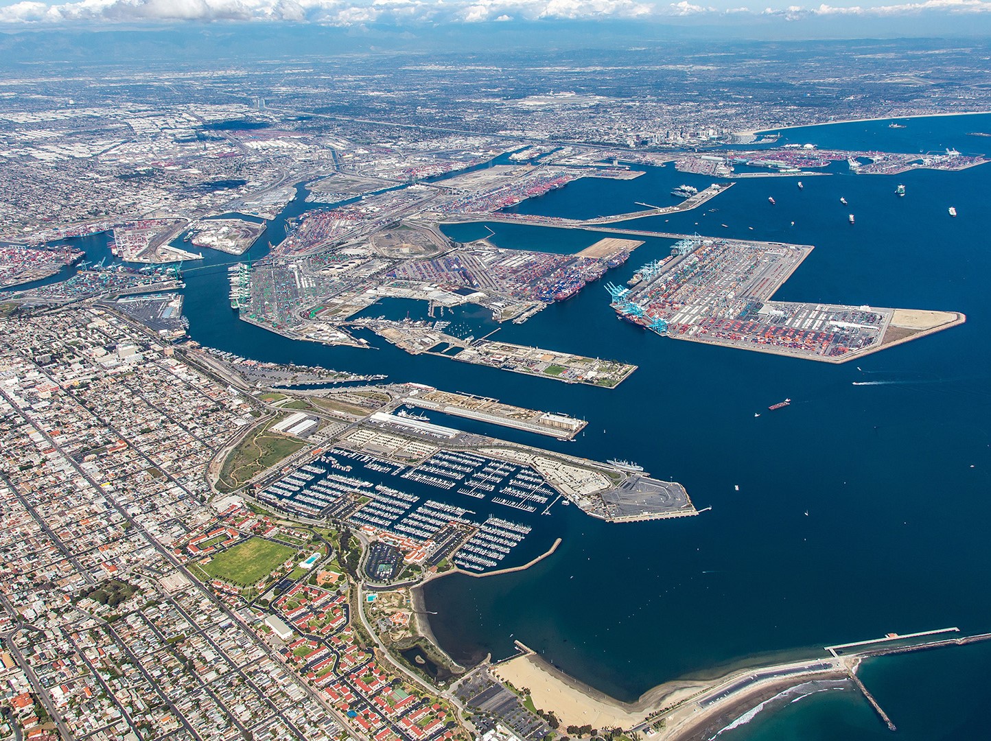 Aerial photo of San Pedro Bay. Photo: Port of Los Angeles