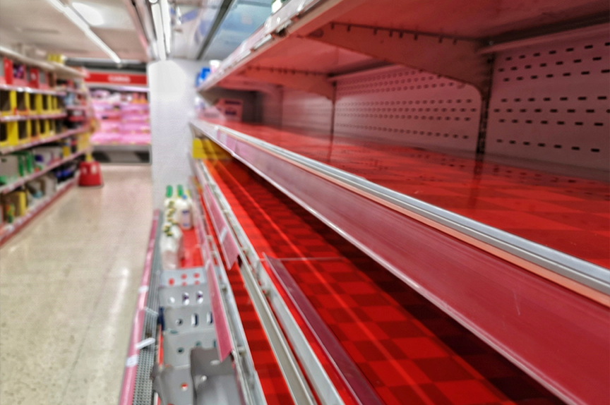 Empty Shelves Stockout Supply Chain Shortage