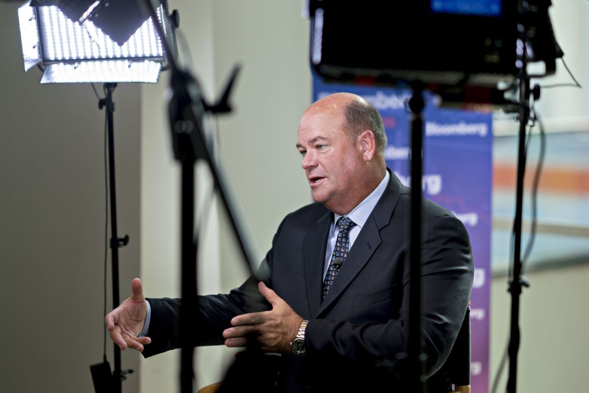 Ryan Lance, chairman and chief executive officer of ConocoPhillips Inc., speaks during a Bloomberg Television interview at the World Gas Conference in Washington, D.C., U.S, on Tuesday, June 26, 2018. Photo: Bloomberg