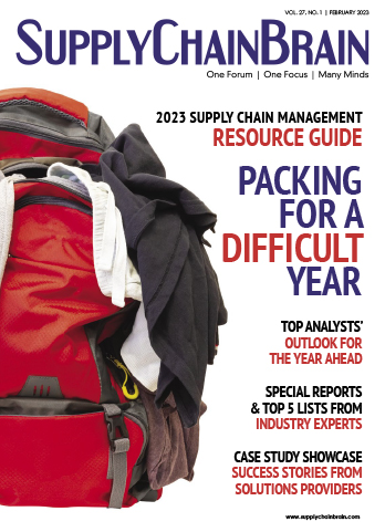 Supply Chain Brain Magazine 2023 Supply Chain Management Resource Guide: Packing for a Difficult Year