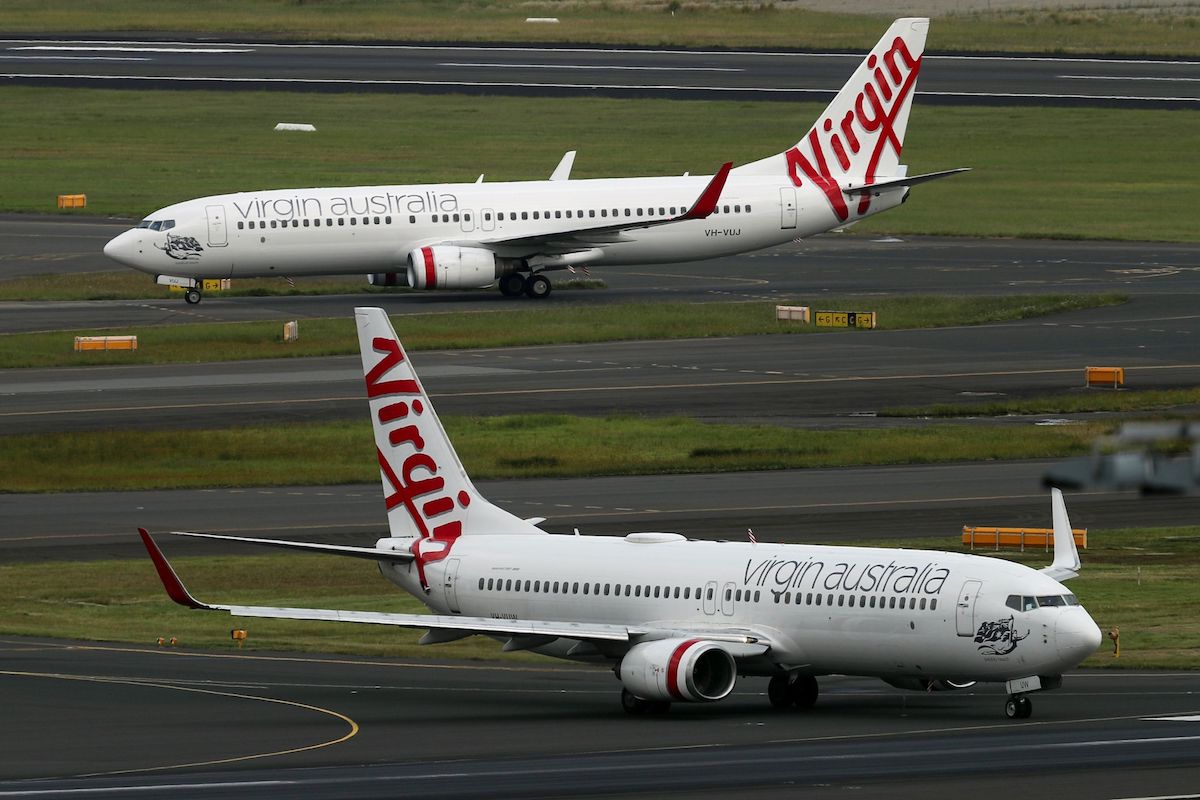 Virgin Australia aircraft at Sydney Airport.