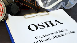 A pile of documents sits on top of a clipboard with the top piece of paper reading 'OSHA Occupational Safety and Health Administration.' Photo: iStock.com/designer491