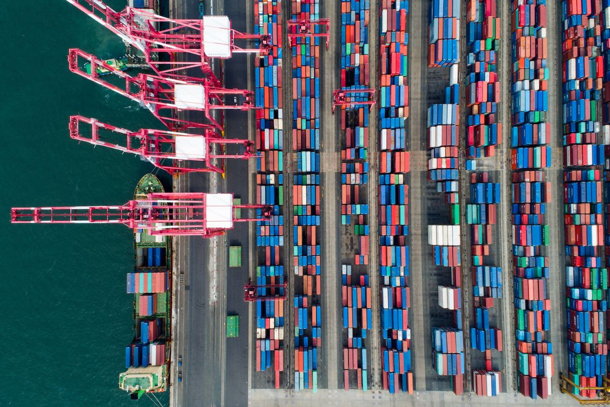 A port in South Korea. Photo: Bloomberg Creative Photos/Bloomberg
