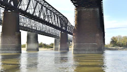 Low water levels on the Mississippi River in Memphis, Tennessee, U.S., in late 2022. Photographer: Houston Cofield/Bloomberg