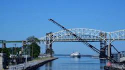 Sault Ste Marie, MI, Soo Locks Bridge to Canada. Photo: iStock.com/Edward Parker