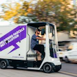 Fin’s e-assisted bikes can carry a cargo of 550lbs, and the external structure protects the rider both from rain and other vehicles. Photo: Fin Sustainable Logistics.