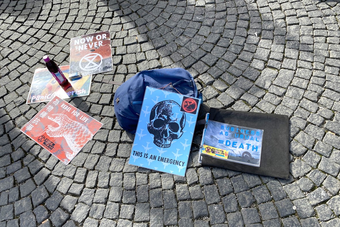 Extinction Rebellion poster, seen at the Feldherrnhalle, Munich. Photo: iStock.com/clu