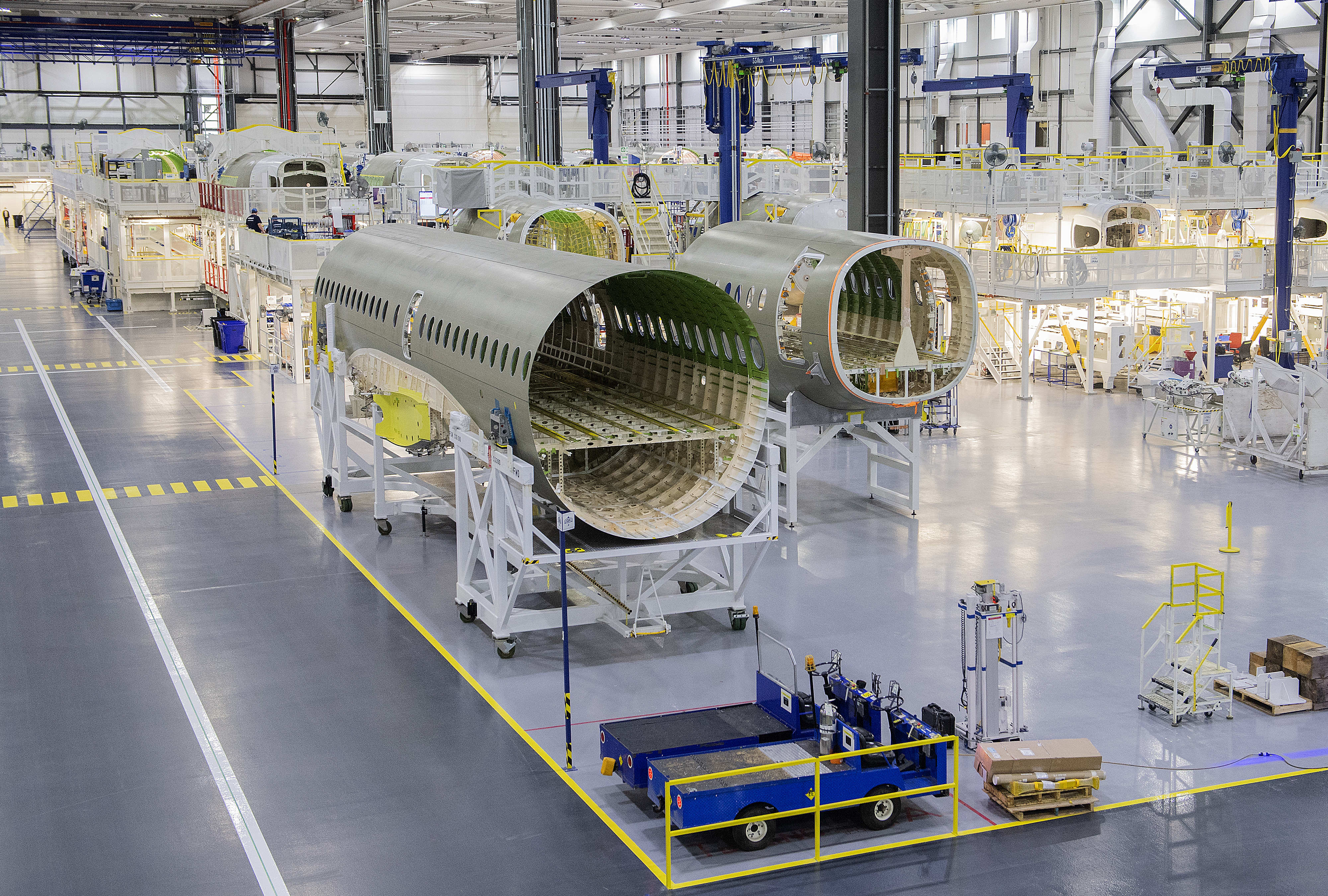 The A220 program, which was developed in Canada, is 75% owned by Airbus and 25% by the Quebec government’s financial arm, Investissement Quebec, through a limited partnership. Photographer: Graham Hughes/Bloomberg