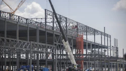 The Hyundai Motor Group Metaplant America (HMGMA) electric-vehicle and battery manufacturing plant under construction in Ellabell, Georgia, US, on Thursday, Aug. 17, 2023. Those in the vicinity of massive EV and battery manufacturing plant projects are bracing for change. Photo: Stephen B. Morton/Bloomberg