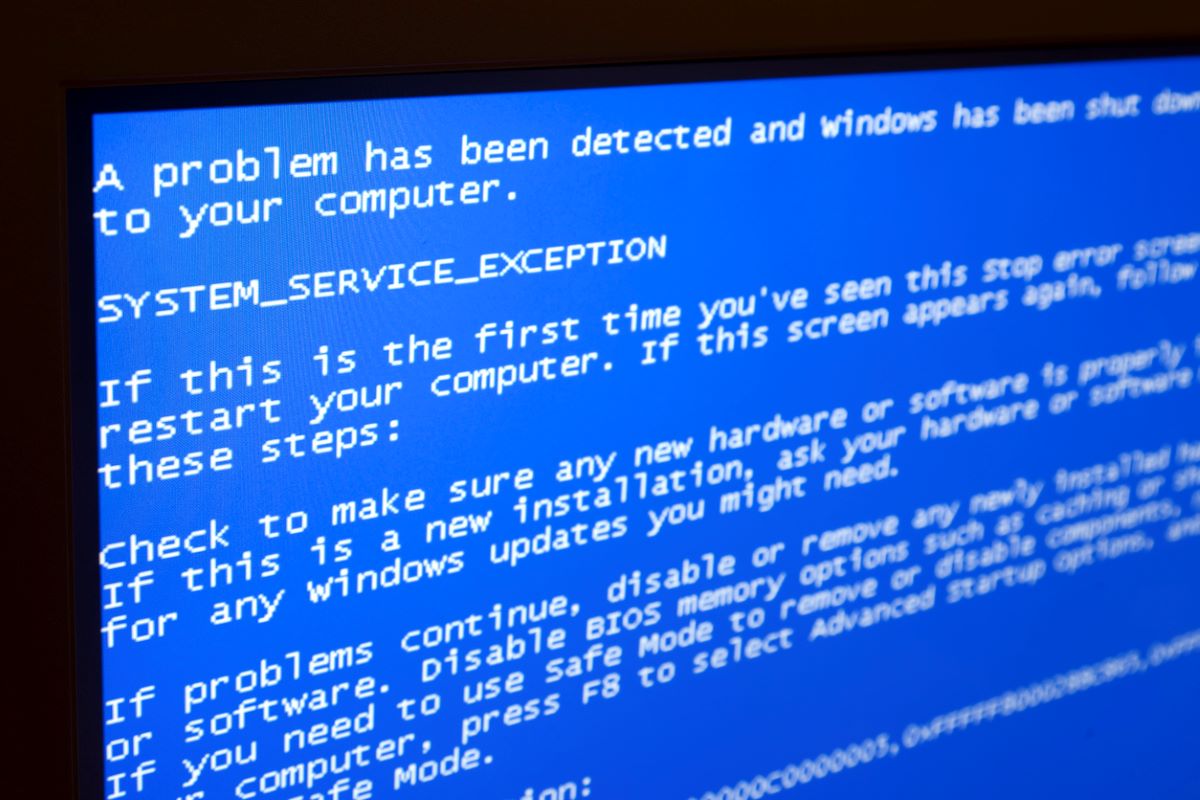 The 'blue screen of death' every computer user fears. Photo: iStock.com/kelvinjay