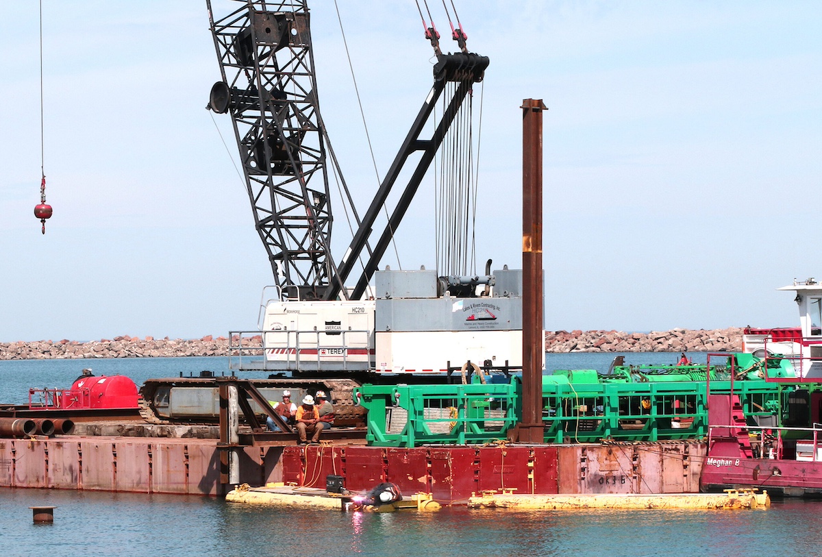Construction at Ports of Indiana-Burns Harbor. (Courtesy photo)