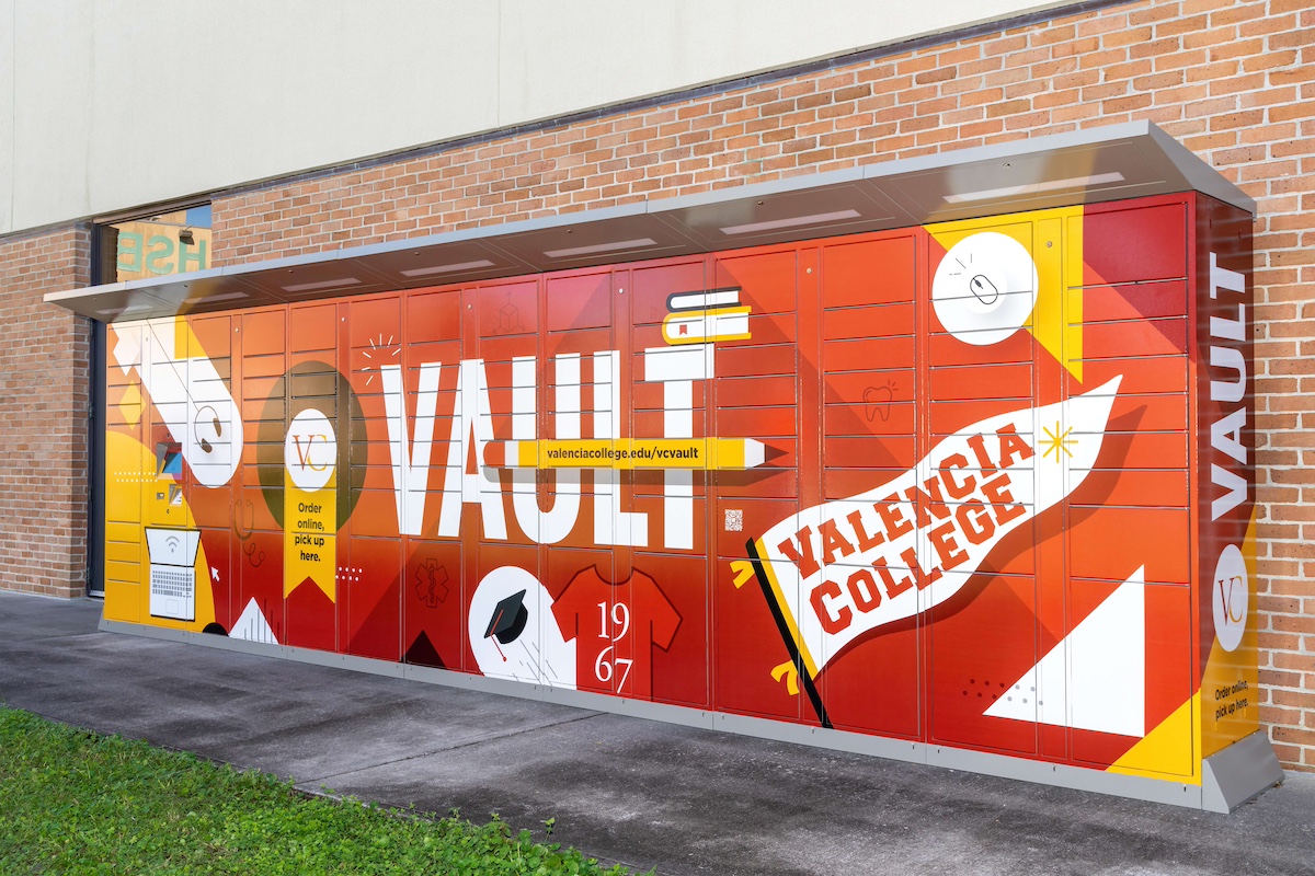 Images of the new Valencia Vault lockers on West Campus on January 3, 2022 in Orlando, Fla. Photo: Quadient