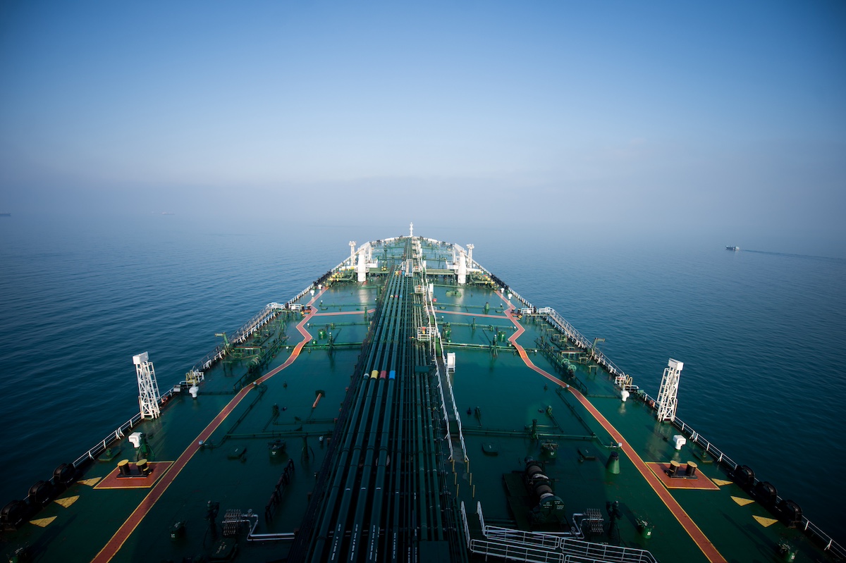 A view of inside of Devon, the oil tanker headed to Kharq Island in order to transport oil to exporting markets. Photo: Bloomberg