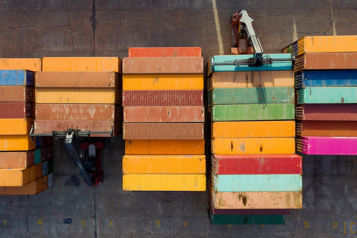 Shipping containers in South Korea. Photographer: SeongJoon Cho/Bloomberg