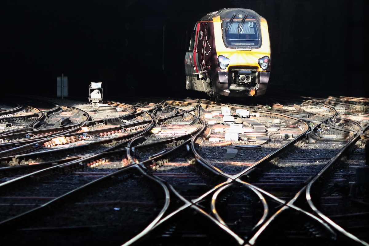 A passenger train approaches Birmingham New Street station, operated by Network Rail Ltd., in Birmingham, U.K., on Tuesday, Oct. 4, 2016. Photographer: Chris Ratcliffe/Bloomberg
