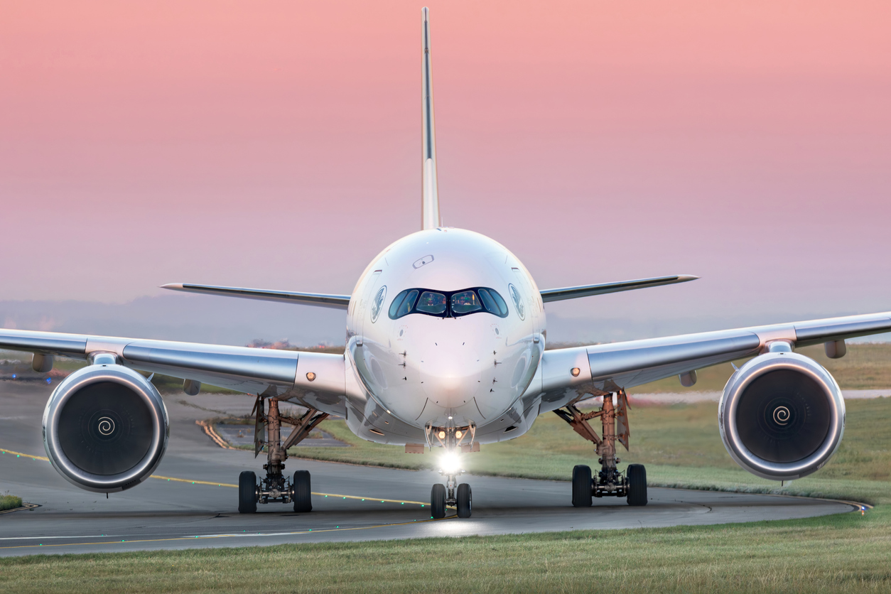 An Airbus A350 Air France plane taxiing at Charles de Gaulle Airport. Photo: iStock/Matthieu Douhaire